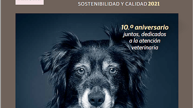 Portada de una revista con un perro.