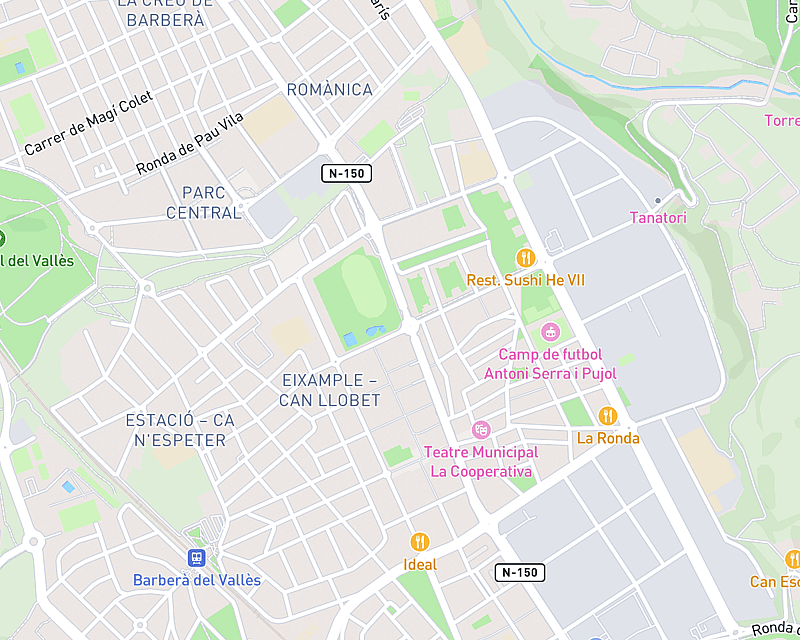 Un mapa que muestra la ubicación de AniCura Vet's Barberá Clínica Veterinaria