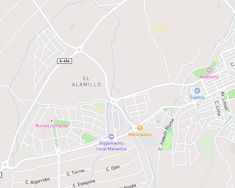 Un mapa que muestra la ubicación de AniCura Bahía de Málaga Referencia Veterinaria