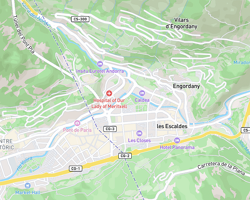 Un mapa que muestra la ubicación de AniCura Món Veterinari Hospital Veterinari