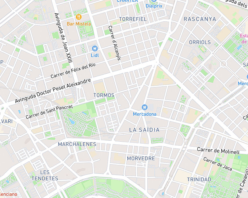 Un mapa que muestra la ubicación de AniCura Benipeixcar Hospital Veterinario