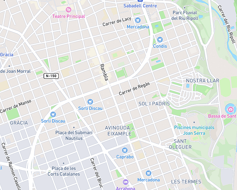 Un mapa que mostra la ubicació de AniCura Vet's Avinguda Hospital Veterinario