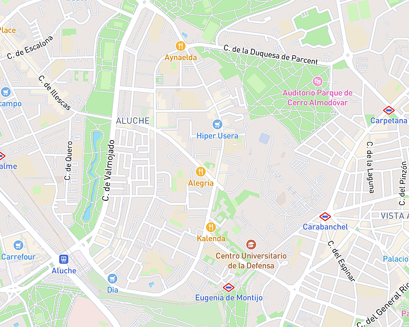 Un mapa que muestra la ubicación de AniCura Ocaña Oftalmología Veterinaria