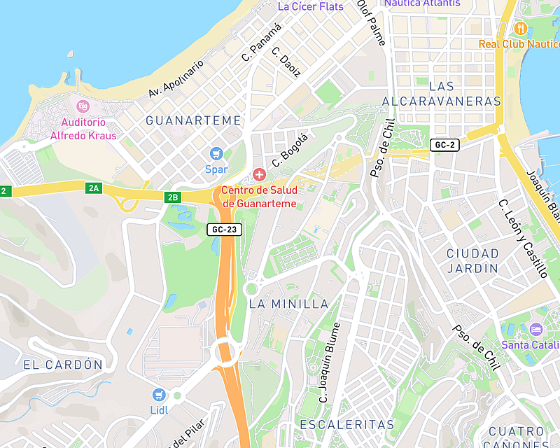 Un mapa que muestra la ubicación de AniCura Albea Hospital Veterinario