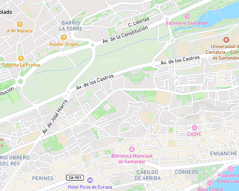 Un mapa que muestra la ubicación de AniCura Elvira Clínica Veterinaria