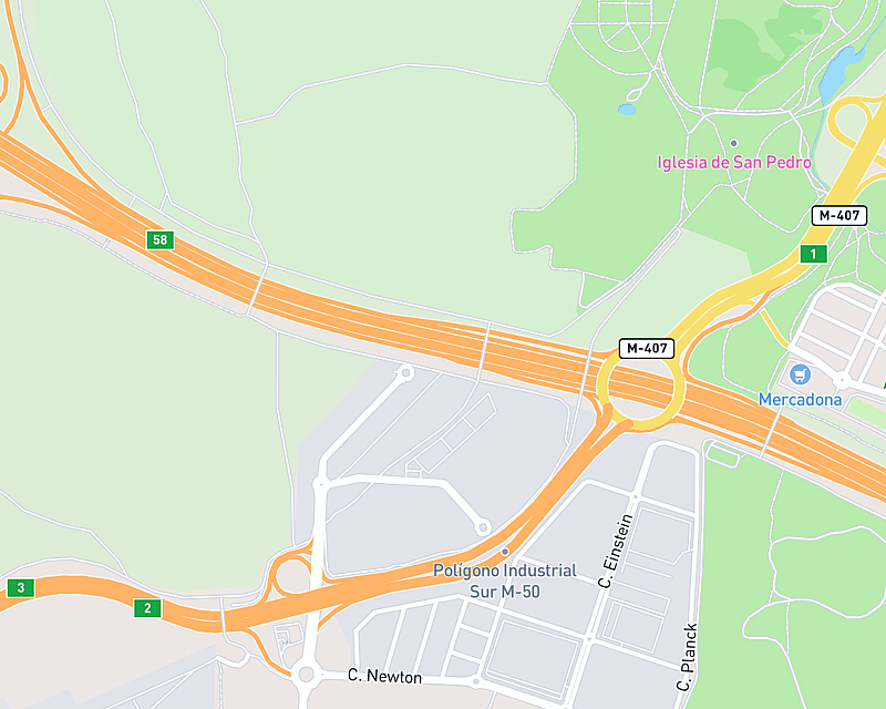Un mapa que muestra la ubicación de AniCura Vetsia Hospital Veterinario