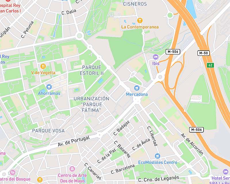 Un mapa que muestra la ubicación de AniCura Estoril Hospital Veterinario