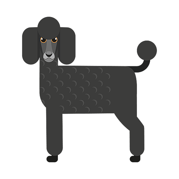Una caricatura de un perro.