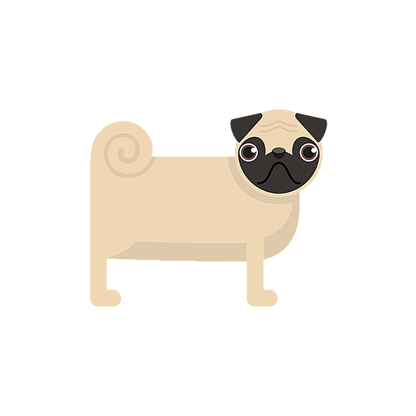 Una caricatura de un perro.